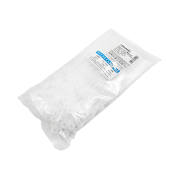 Cable ties with ring 150x5mm white 100pcs LMA2732 Lemanso