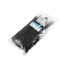 Cable ties with ring 150x5mm black 100pcs LMA2736 Lemanso