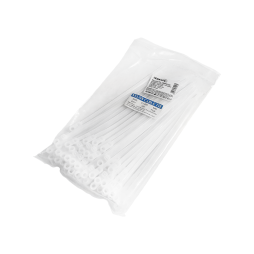Cable ties with ring 200x5mm white 100pcs LMA2733 Lemanso