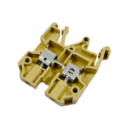 Terminal block SAK-4mm on DIN-rail yellow LMA2695 Lemanso