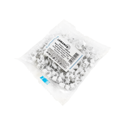 Cable clip round white 4mm 100pcs LMA016 Lemanso