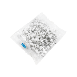 Cable clip round white 4mm 100pcs LMA016 Lemanso