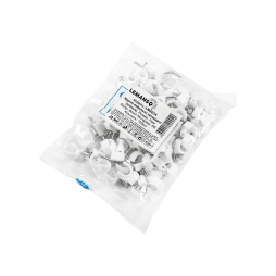 Cable clip round white 7mm 100pcs LMA014 Lemanso