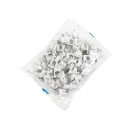 Cable clip round white 7mm 100pcs LMA014 Lemanso