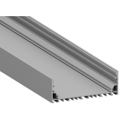 Aluminum profile for LED strip AL-24-2 2 meters anodized surface-mounted suspended without diffuser LEDUA