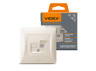 Single CAT3 telephone socket, cream VIDEX BINERA
