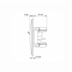 Double CAT6+CAT6 computer socket, cream VIDEX BINERA