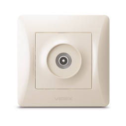 Single TV socket, cream VIDEX BINERA