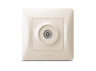 Single TV socket, cream VIDEX BINERA