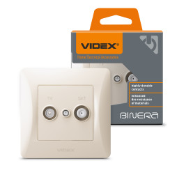 TV+SAT terminal socket cream VIDEX BINERA