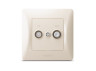 TV+SAT terminal socket cream VIDEX BINERA