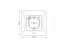 Single socket with grounding with USB+USB-C cream VIDEX BINERA