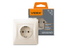 Single socket with grounding cream VIDEX BINERA