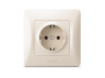 Single socket with grounding cream VIDEX BINERA