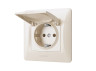 Single socket with grounding and cover cream VIDEX BINERA