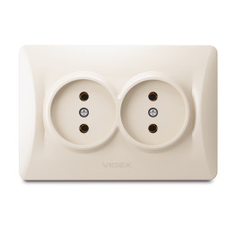 Double socket cream VIDEX BINERA