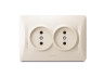 Double socket cream VIDEX BINERA