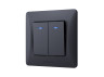 Two-button switch with backlight black graphite VIDEX BINERA