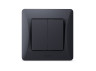 Two-button switch black graphite VIDEX BINERA