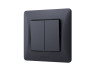 Two-button switch black graphite VIDEX BINERA