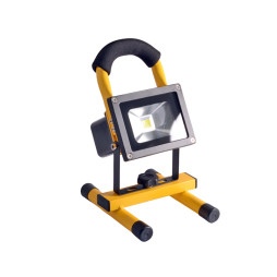 LED spotlight 10w 6500K IP65 220V yellow + battery + stand / LMP28 Lemanso