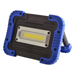 LED spotlight 10W COB 750Lm 6500K IP64 black-blue with battery / LMP74-10 Lemanso