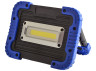 LED spotlight 10W COB 750Lm 6500K IP64 black-blue with battery / LMP74-10 Lemanso