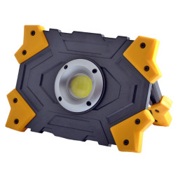 LED spotlight 10W COB 930Lm 6500K IP44 yellow-black / LMP85 with battery Lemanso (180-day warranty)