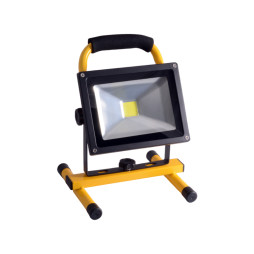 LED floodlight 20W 6500K IP65 220V yellow + battery + stand / LMP29 Lemanso
