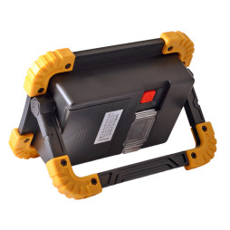 LED floodlight 20W OSL+COB 300Lm + 300Lm 6500K IP65 yellow-black / LMP90 with USB and battery. Lemanso (180 days warranty)