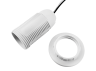 E14 plastic lampholder, thread with ring, wires 15cm/LM2510