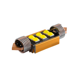 LED car lamp S85-39mm-6smd 3030 strobe radiator white 12V LEDUA