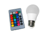 LED lamp E27 RGB 3W 220V with remote control LM735 Lemanso