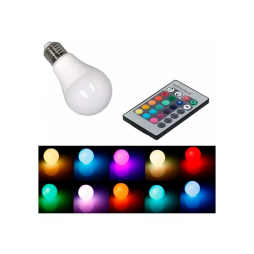 LED lamp E27 RGB 3W 220V with remote control LM735 Lemanso