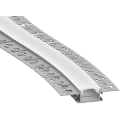 Aluminum profile for LED strip for plasterboard flexible AL-105 3 meters anodized for plaster LEDUA