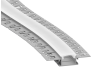 Aluminum profile for LED strip for plasterboard flexible AL-105 3 meters anodized for plaster LEDUA