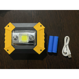 Industrial LED spotlight 10W COB 3LED, with USB (yellow)