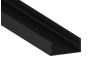 Aluminum profile for LED strip AL-46 1 meter black surface mounted LEDUA