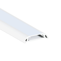 Aluminum profile for LED strip AL-20 1 meter white surface mounted LEDUA