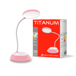 LED table lamp Titanum TLTF-022P 7W 5V 3000-6500K USB pink