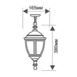 Lemanso PL5105 lamp antique gold 20W on a chain