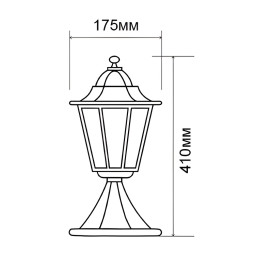 Lemanso PL6104 lamp antique gold on a 20W leg