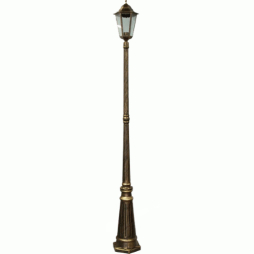 Street lamp h-2.2m Lemanso 1 lamp 20W ant. gold / PL1101