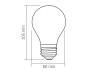 LED lamp VIDEX Filament VL-DA60MO 4W E27 3000K Porcelain dimmable