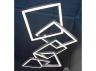 LED pendant lamp, ceiling "Quadra-chain" square 110-240V 450W 17300lm 6500k 1000*1000*5 pcs, external driver LEDUA