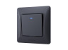 One-button switch with backlight black graphite VIDEX BINERA