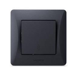 One-button switch through-hole black graphite VIDEX BINERA