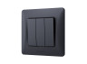 Three-button switch black graphite VIDEX BINERA