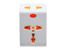 Lemanso adapter with indicator white + orange / LMA7303