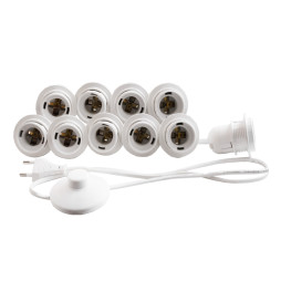 Makeup mirror light LED recessed 220V 10pcs E14 foot switch, white color LEDUA